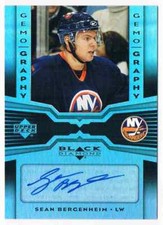 2005-06 BLACK DIAMOND GEMOGRAPHY SEAN BERGENHEIM AUTO NEW YORKT ISLANDERS #G-SB