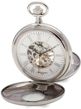 Charles Hubert Chrome Finish White Dial Pocket Watch XWA4908