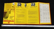 Vintage Michelin X Bibendum French Language Truck Tires Inflation Chart Nos