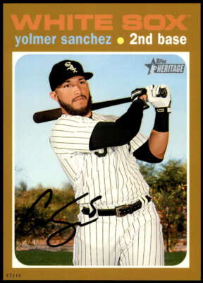 Yolmer Sanchez 2020 Topps Heritage 5x7 Gold #372 2/10 White Sox
