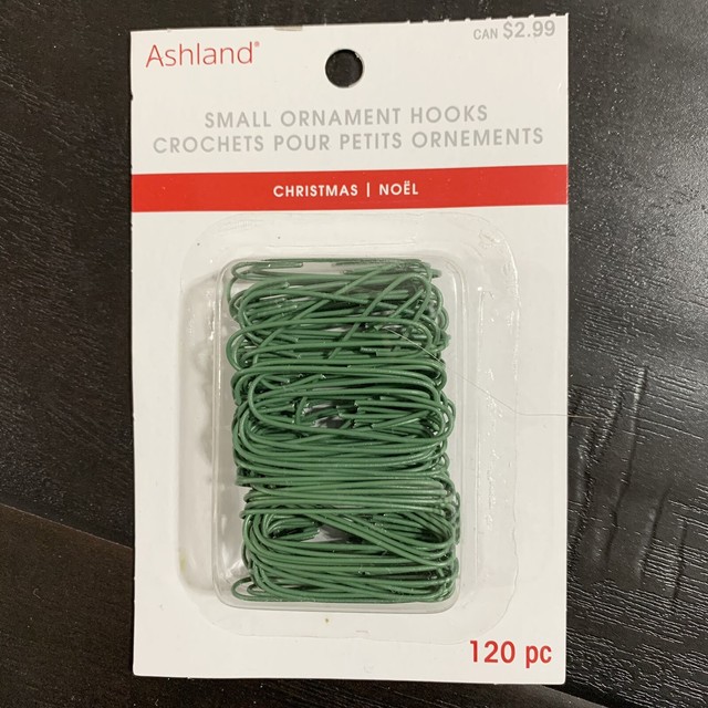 Ashland Small Green Ornament Hooks 120 Pc Christmas Tree Decor Hang for