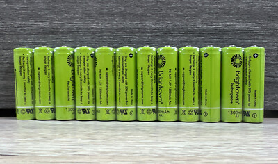 Brightown 12-Pack Rechargeable AA Batteries Battery 1300mAh - 12 Count 