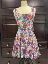 Lucca Couture dress Size 2 Floral Back Zip Dress Sleeveless New