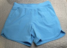 Lands End Turquoise Blue Swim Shorts NEW 6 Pockets SPOT
