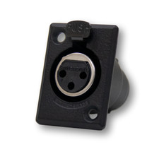 Switchcraft D3FBX D Series 3 Pin XLR Female - Silver Pins / Black Finish