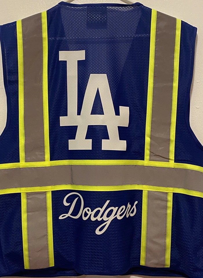 ⚾🦺LOS ANGELES DODGERS SAFETY PPE VEST W/SILVER REFLECTIVE LOGO M/L/XL/2XL-4XL - Image 4 of 4