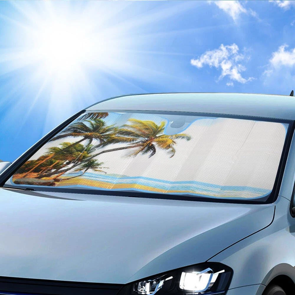 For Chevy New Large 57x27 Beach Car Windshield Popups Sunshade Bundle