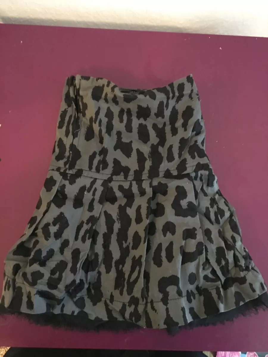Layered top cheetah skirt