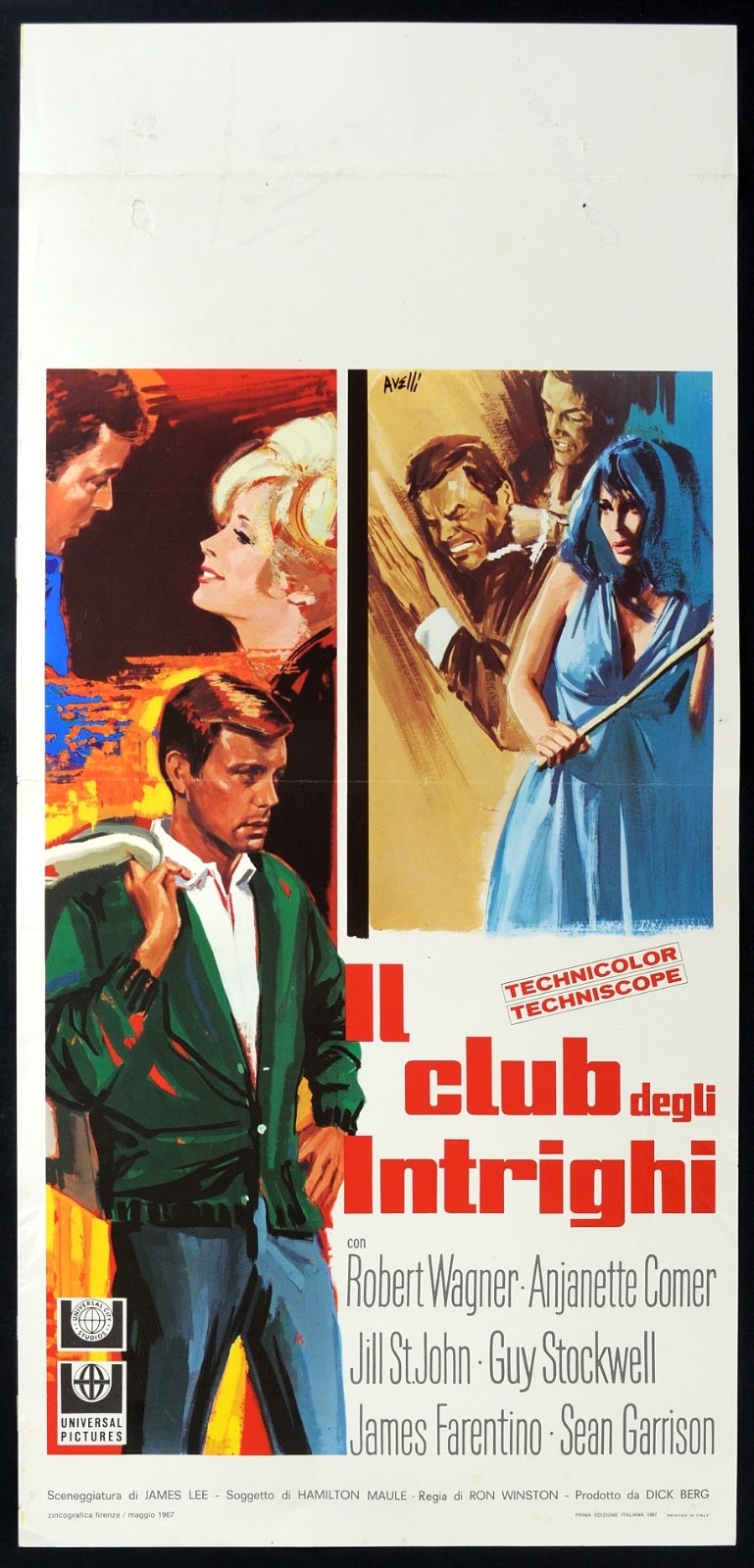 Locandina originale film Il club degli intrighi (1967) - Regia di Ron Winston