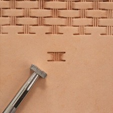 Craftool Vertical Center Basketweave Stamp X511 6511 13/32" x 1/4" 10mm x 6.4mm
