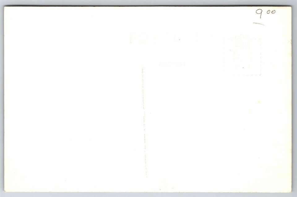 Junior High School Escanaba Michigan RPPC Postcard Parked Cars Street