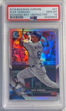 ALEX VERDUGO 2018 BOWMAN CHROME REFRACTOR RC #D /499 PSA 10 GEM MINT POP 11