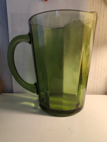 Antique Vintage Depression Glass Water pitcher