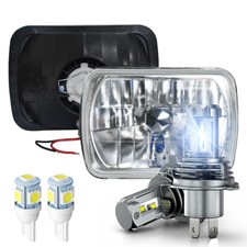 Pair 5X7 7x6inch LED headlights Hi-Lo Beam For International IHC 9200 9900 9400i