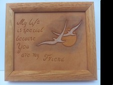Leather framed seagulls My Life Is Special Because You Are My Friend picture