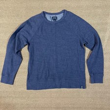 Lucky Brand Men's sweater Blue Crew Neck Raglan Sleeve k194 