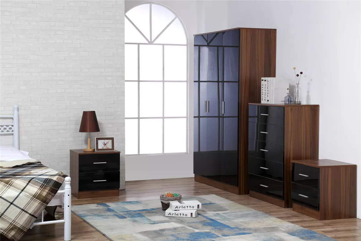 Black wood furniture sale bedroom