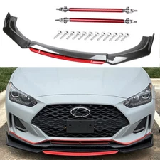 Front Bumper Lip Splitter Spoiler Body Kit Carbon Fiber Rods For Hyundai Veloste