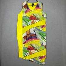 Taking Shape Dress Womens Small Colourful Viscose Trim Drape Lined Plus Size