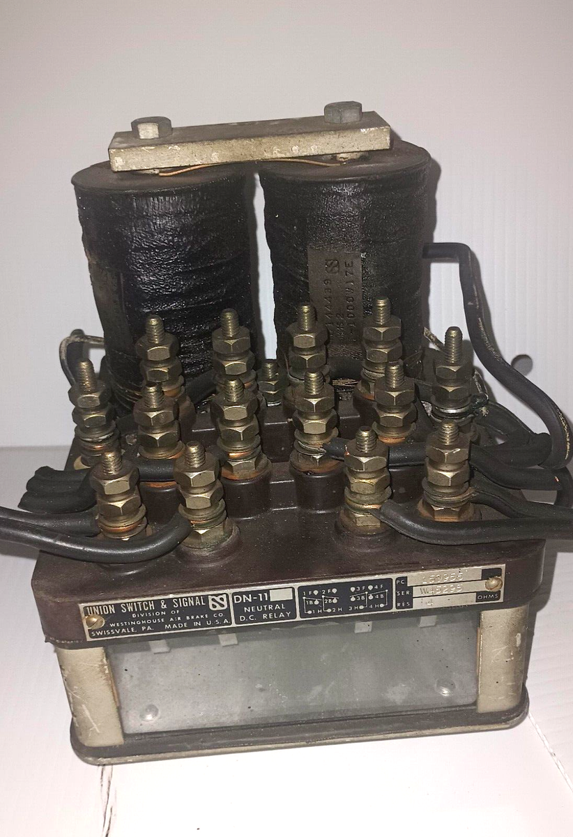 Vintage Union Switch & Signal Railroad Relay DN11 Original RAIL