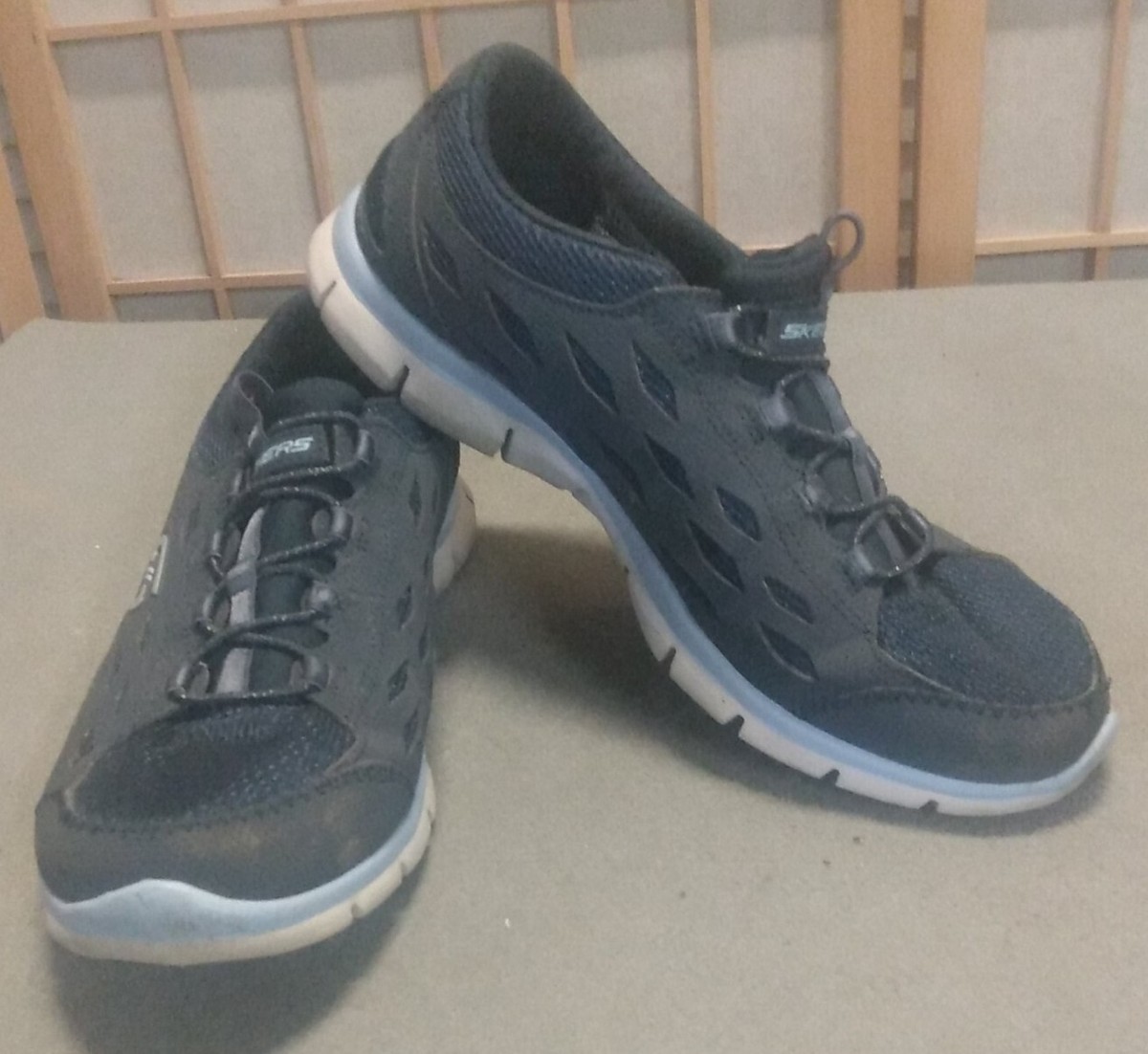 Skechers Women's Gratis Breezy City blue Slip On Sneakers 22773