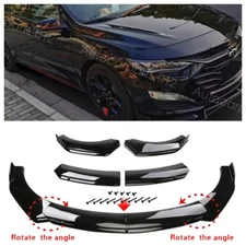 For Chevrolet Malibu Gloss Black Front Bumper Splitter Lip Body Kits 4PCS