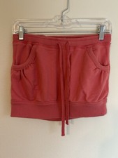 Abercrombie  Fitch XS Mini Sweat Skirt Micro Low Waist Y2K 90s Pink Drawstring