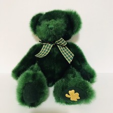 Russ Berrie Dublin Teddy Bear Plush 4972 Saint Patrick's Day Green Clover 12