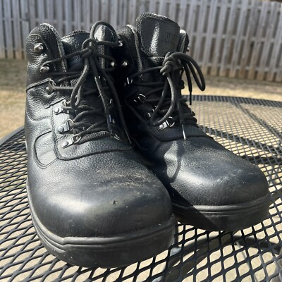Drew Mens Rockford Black Tumbled Leather Boots Comfort Waterproof Steel 13W Wide Drew Rockford - Black Tumbled Leather Mens Best Comfort  main image 2