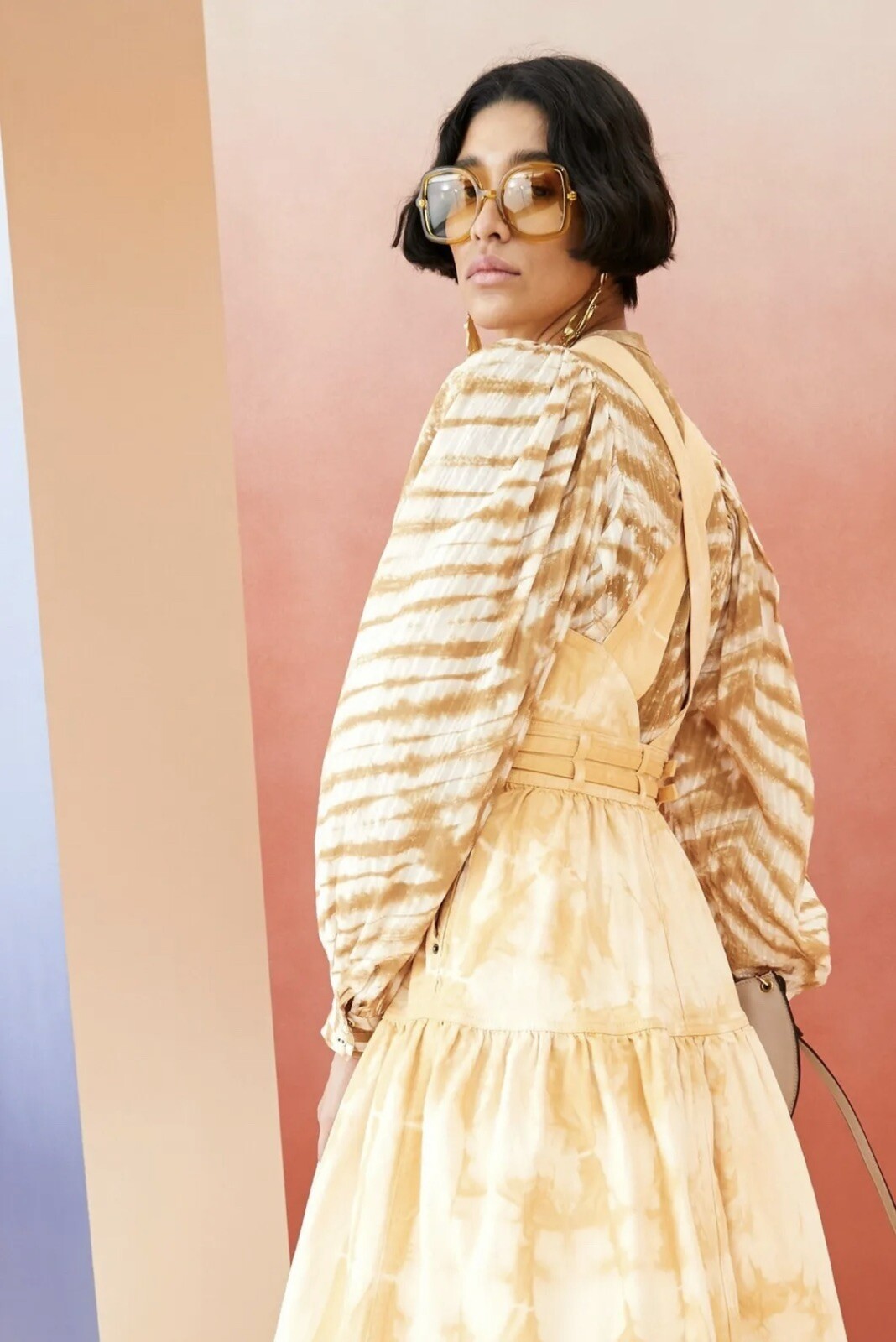 AUTH ULLA JOHNSON Blithe Dress Yellow Pastel Deni… - image 2