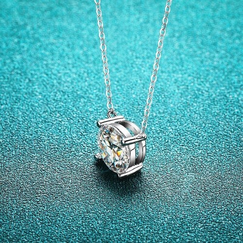Collana con ciondolo quattro artigli 1 ct diamante test pass creato in laboratorio VVS1/D/eccellente - Foto 5 di 8