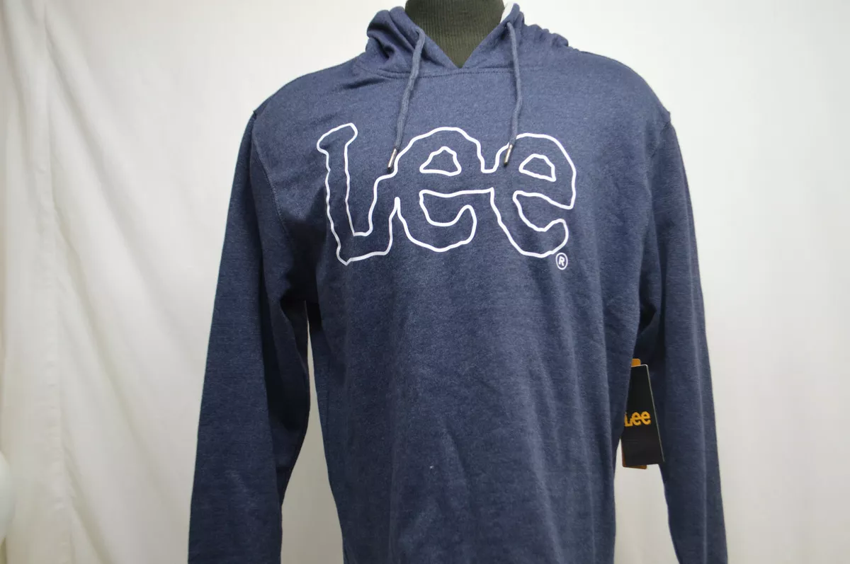 NEW Lee Jeans Pullover Hoodie Blue Men s Size Large eBay