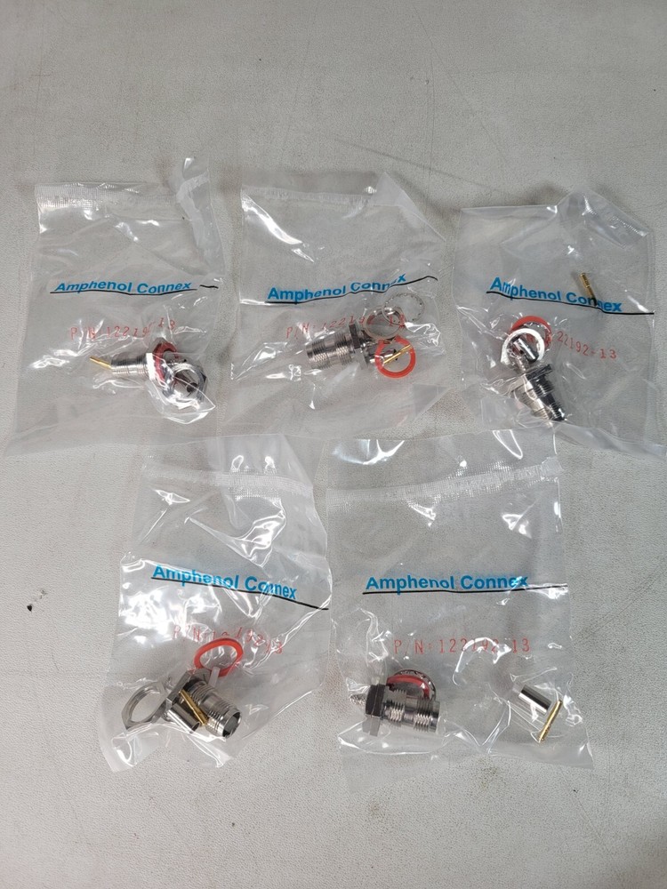 (5 NEW) Amphenol APL Connex TNC Bulkhead Crimp Jack 50Ohm 122192-13