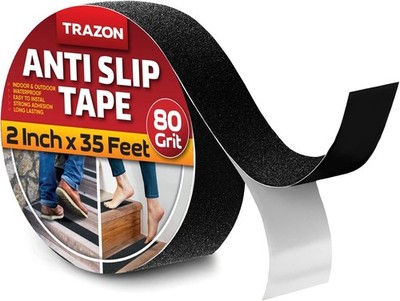 Grip Tape - Heavy Duty Anti Slip for Stairs 2 Inch x 35 Feet, Black 