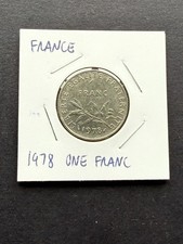 1978 France 1F Coin One Franc Circulated Europe French Coins