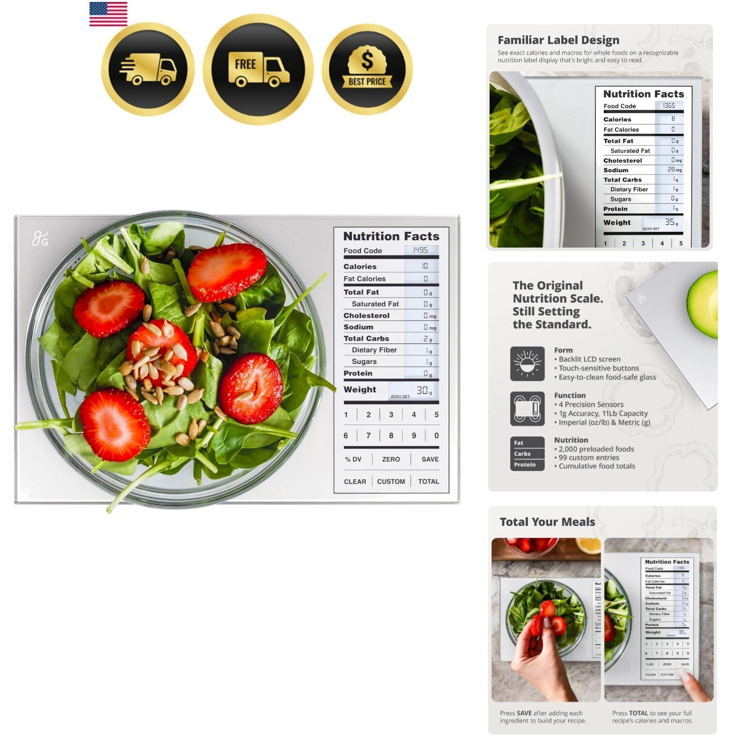 Food Scale with Nutrition Calculator, Non Connected Calorie Scale for Meal Pr...
Opens in a new wind
