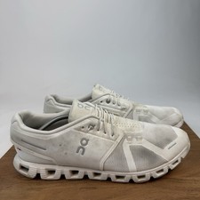 Mens On Cloud 5 White Mesh Athletic Running Gym Sneakers Shoes Size 14 D GUC