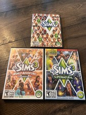 Sims 3 Windows/Mac: Mac and Windows, 2009 lot of 3 expansion pack