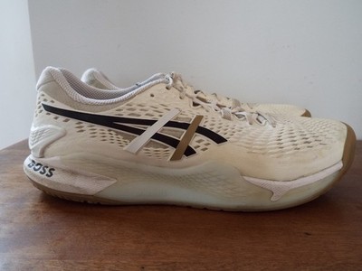Asics BOSS X Gel Resolution 9 White Camel 1041A453-100 Mens Size 10.5 READ