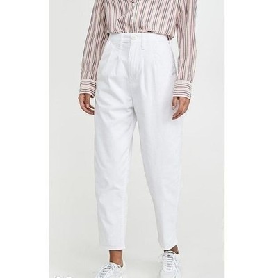 Levi's Balloon Pants High Rise White Cropped Pleated Womens Size 27 New
