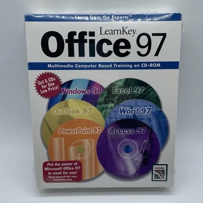 LearnKey Microsoft Office 97 Training Software 6 CD ROM Set- Brand New Sealed