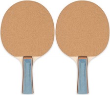 Champion Sports 5 Ply Sand Faced Table Tennis Paddle 2-Pack One Size, Tan