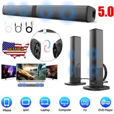 Wireless 4 Speaker Sound Bar Subwoofer System TV Home Theater Bluetooth Surround