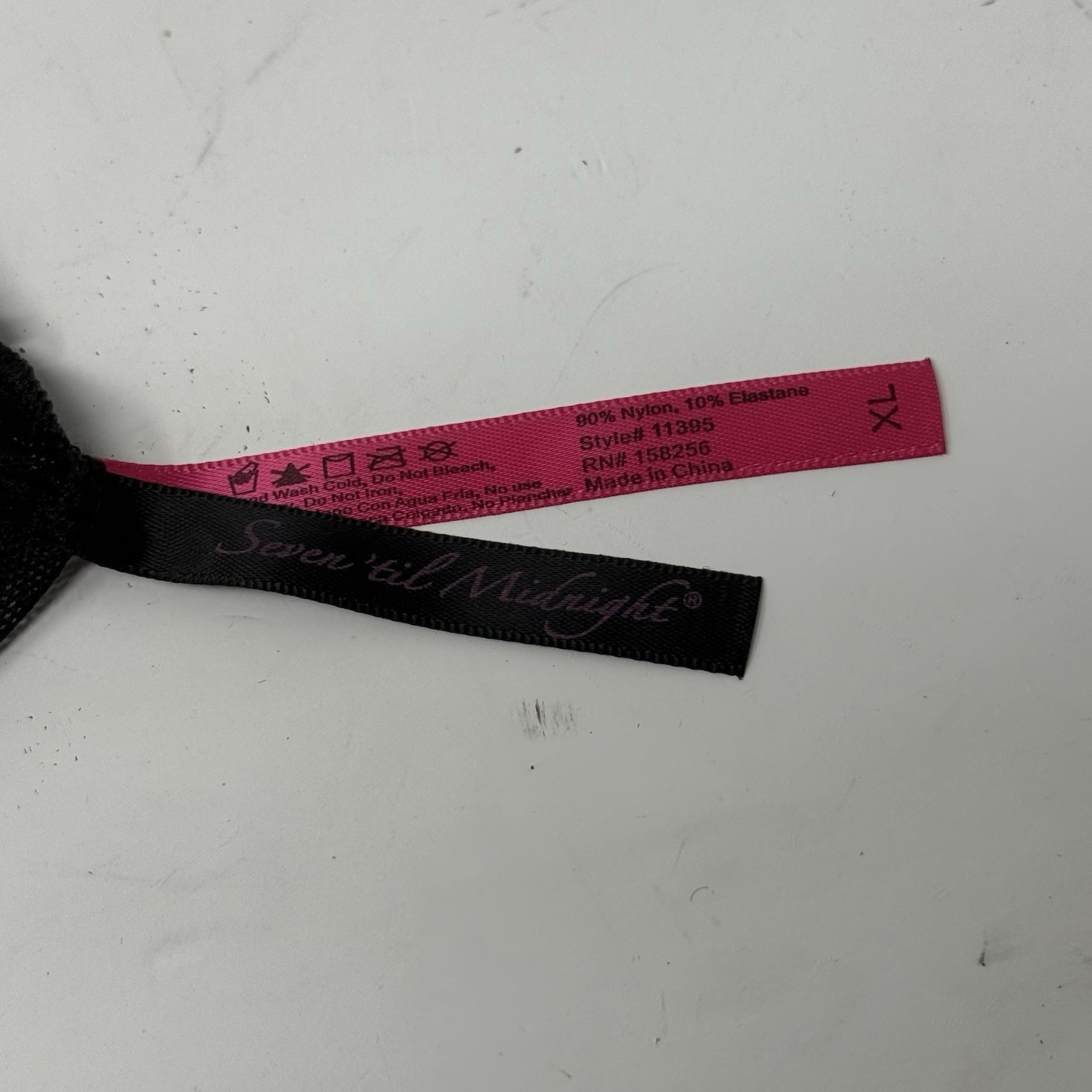 New SEVEN ‘TIL MIDNIGHT Women’s Black Satin Mesh Lace Teddy One Piece Size XL