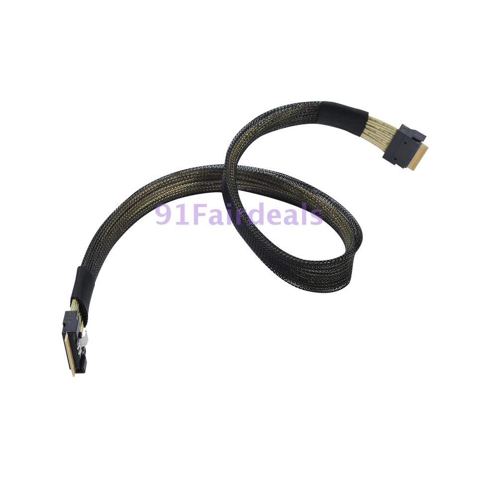 PCI-E SlimSAS SFF-8654 8i to 8I NVMe Extender Data Cable Connector 0.5M/0.8M - Image 2 of 4