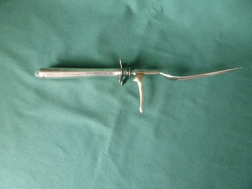 Antique Towle Sterling Silver Handle Carving Meat Fork