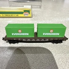 Evergreen Container Flat Car N Scale Model Power
