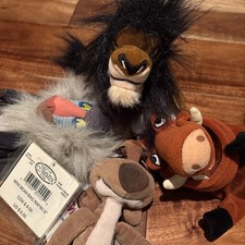 Vintage Disney Store Lion King Mini Bean Bag Plush - Set of 4- New with Tags