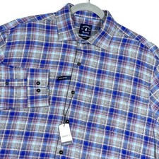 Johnnie O Shirt Mens XL Top Shelf Benedict Royal Plaid Long Sleeve Flannel NWT