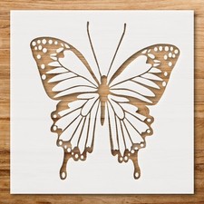 Symmetrical Butterfly Wing Patterns Wall Art Reusable Stencil - StencilAir